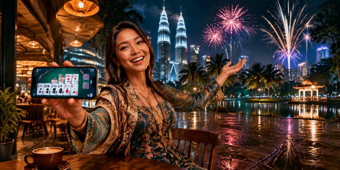 Suasana permainan kad rummy gaya Malaysia yang menggambarkan hiburan sihat dan berseronok